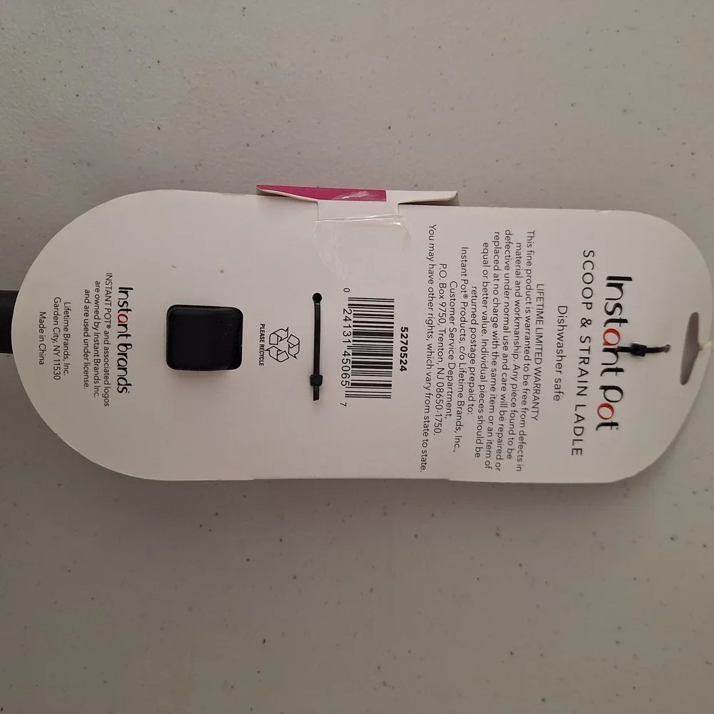 NEW Instant Pot Scoop & Strain Multi-Use Ladle‎ Spoon Strainer Silicone Handle